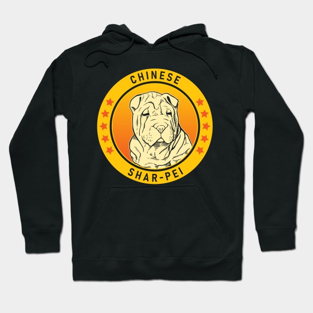 Chinese Shar-Pei Dog Portrait Hoodie by millersye